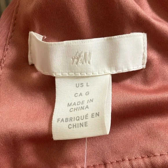 H&M Dusty Pink Maxi Dress Elegant Flowing Design size Large NWT - Picture 7 of 10